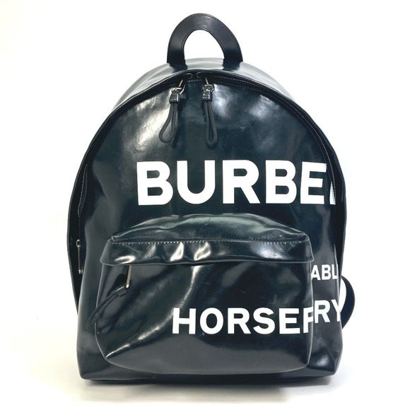 BURBERRY Black Coated Canvas Backpack - Picture 1 of 15